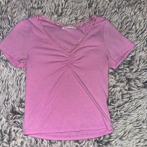 Pink fitted shirt